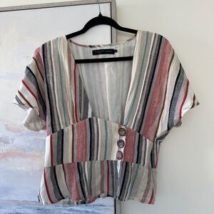 House of Harlow X Revolve multicolor striped top